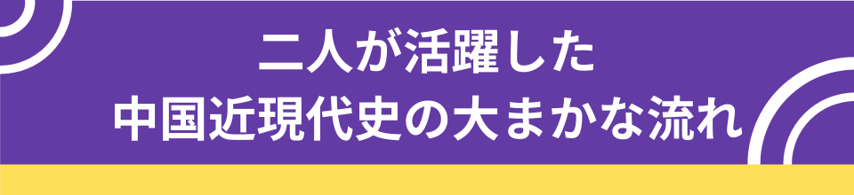 二人が活躍した中国近現代史の大まかな流れの挿入画像